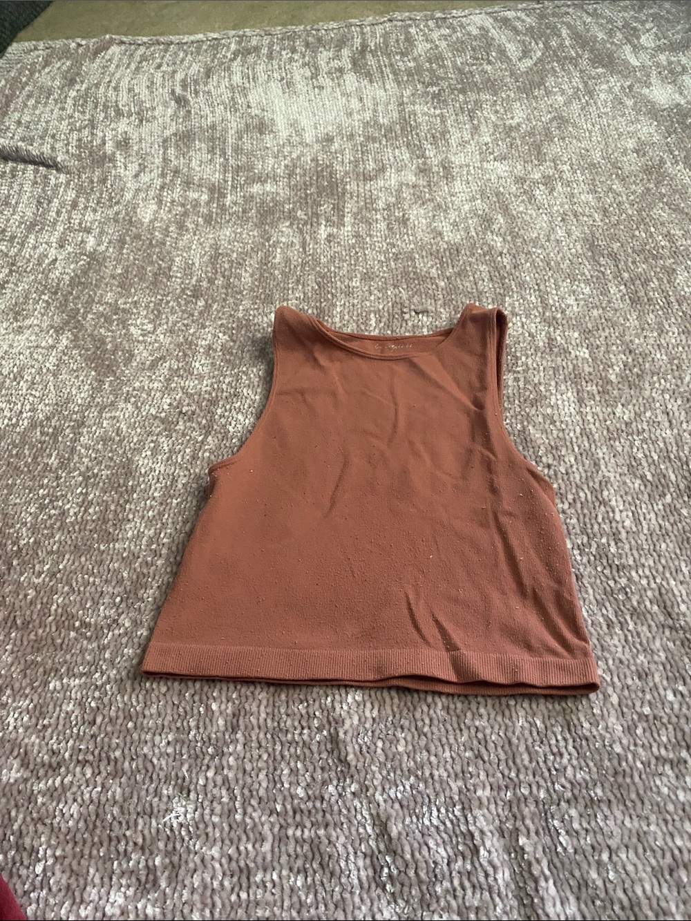 Women's Ribbed Tank Top - Rust Brown